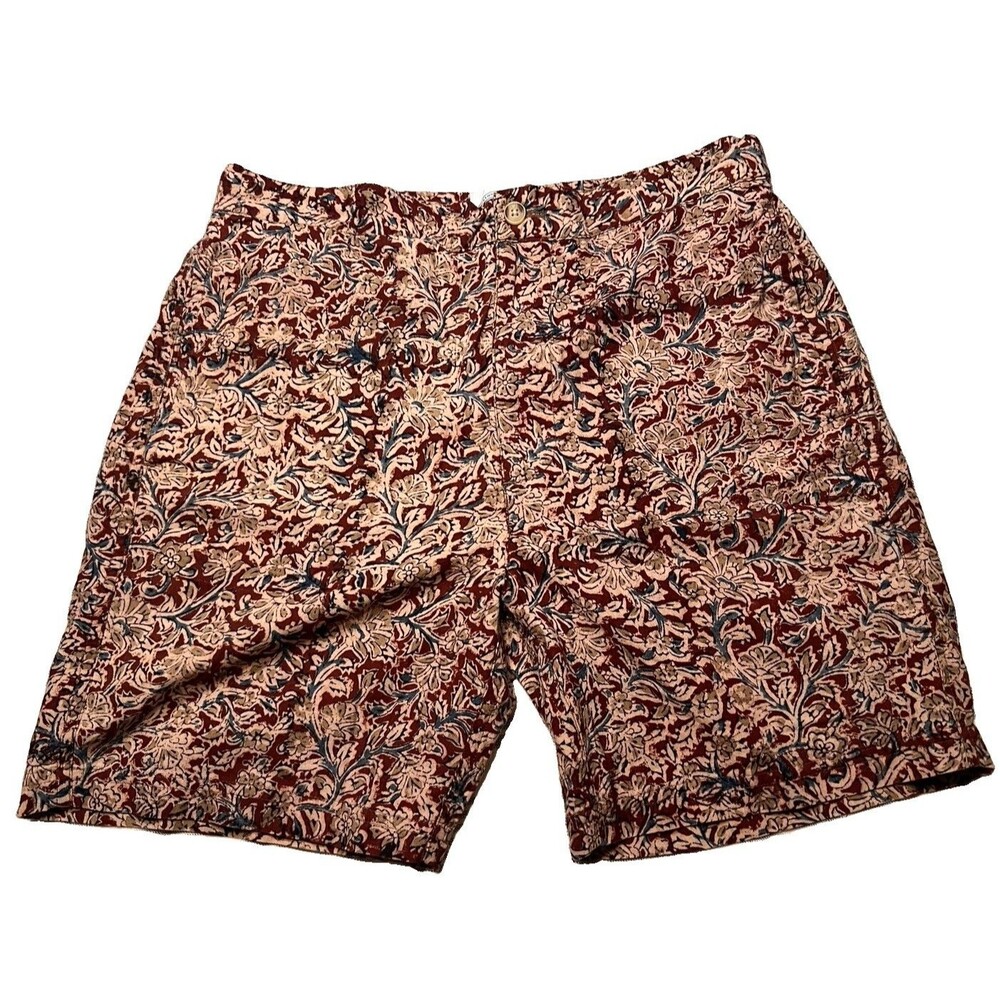 J. Press Men's Large Swim Trunks 100% Cotton Mesh Lined Drawstring Shorts NWT